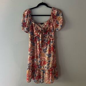 As U Wish Floral Mini Dress